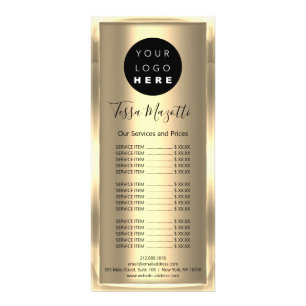 Hair Makeup Body Huid Care Logo Gold Beauty SPA Reclamekaart