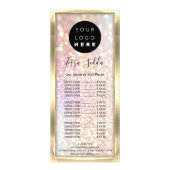 Hair Makeup Body Massage Logo Holograaf Glitter Reclamekaart (Voorkant)