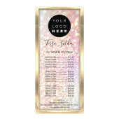 Hair Makeup Body Massage Logo Holograaf Glitter Reclamekaart (Achterkant)