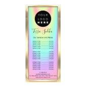 Hair Makeup Body Massage Logo Holograaf Reclamekaart (Achterkant)