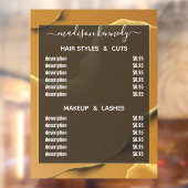 Hair Makeup Gold Inky Abstract Alcohol Fab Value Raamsticker (Vel 2)