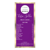 Hair Makeup Nail Manicure Pedicure Gold Pink VIP Reclamekaart (Achterkant)