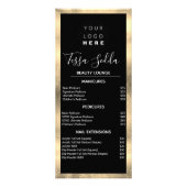 Hair Makeup Nails Manicure Pedicure Black White Reclamekaart (Voorkant)