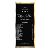 Hair Makeup Nails Manicure Pedicure Black White Reclamekaart (Achterkant)