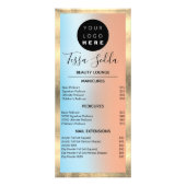 Hair Makeup Nails Manicure Pedicure Blue Roos Reclamekaart (Voorkant)