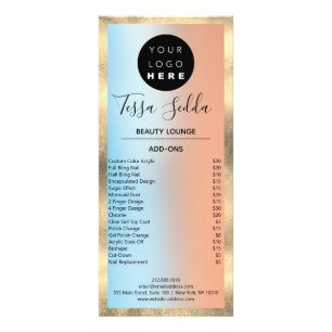 Hair Makeup Nails Manicure Pedicure Blue Roos Reclamekaart