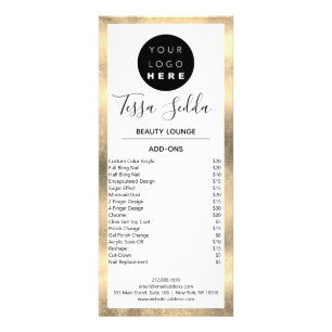 Hair Makeup Nails Manicure Pedicure White Reclamekaart