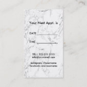 Hair & Makeup Salon  Floral Appointment Afsprakenkaartje (Achterkant)