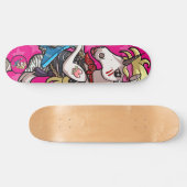 Hair Metal Star Guitar Glam Cartoon Unicorn Persoonlijk Skateboard (Horizontaal)