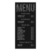 Hair Nail Salon Beautician Menu Prijslijst (Voorkant)