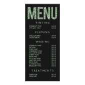 Hair Nail Salon Beautician Menu Prijslijst (Voorkant)