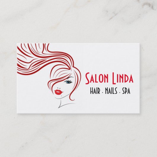 Hair Nails Salon & Spa Visitekaartje (Voorkant)