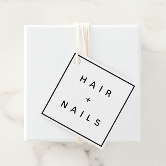 HAIR + NAILS stylist elegant logo label (In situ)
