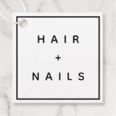 HAIR + NAILS stylist elegant logo label (Voorkant)