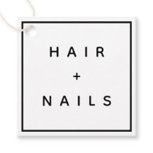 HAIR + NAILS stylist elegant logo label