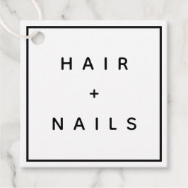 HAIR + NAILS stylist elegant logo label
