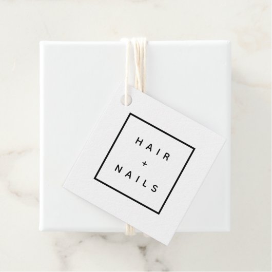 HAIR + NAILS stylist handgemaakte label DIY (In situ)