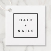 HAIR + NAILS stylist handgemaakte label DIY (Voorkant)