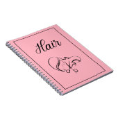 Hair Notebook | Blush Notebook Notitieboek (Rechterzijde)