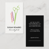 Hair Pins Scissors Appointment Afsprakenkaartje (Voorkant / Achterkant)