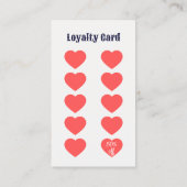 Hair Queen of Hearts Navy Hairdresser Beauty Salon Klantenkaartje (Achterkant)