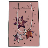 Hair Salon Aangepaste foto Kerstmis Medium Cadeauzakje (Achterkant)