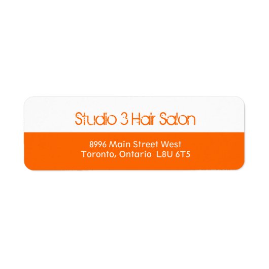 Hair Salon-Adresetiketten Etiket (Voorkant)