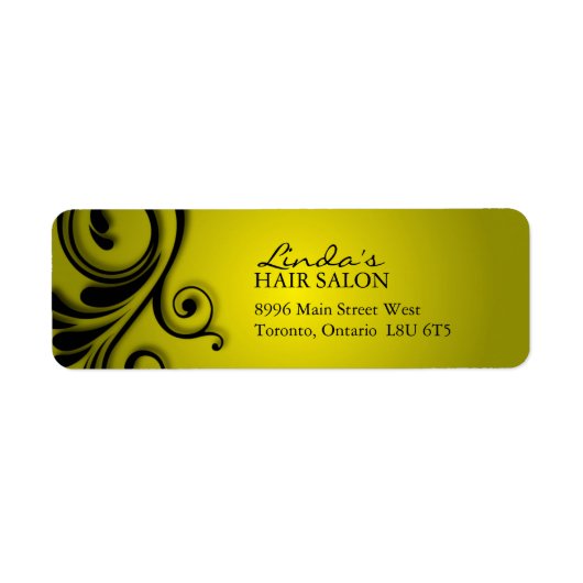 Hair Salon-Adresetiketten Etiket (Voorkant)