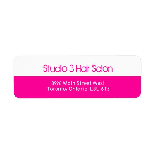 Hair Salon-Adresetiketten Etiket (Voorkant)