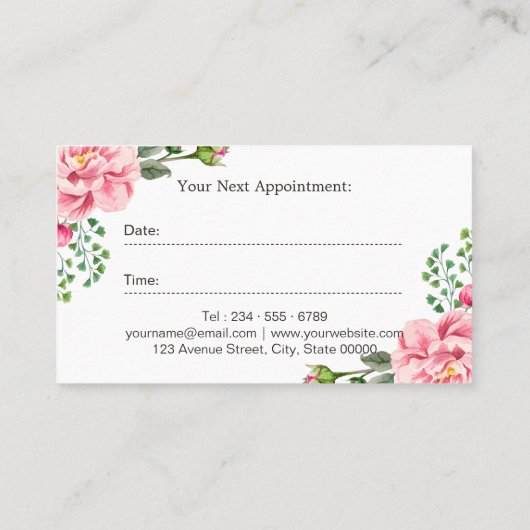 Hair Salon Afspraakkaart Trendy Gold Stripes Afsprakenkaartje (Achterkant)