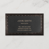 Hair Salon Antiek schaar leder en metaal Visitekaartje (Achterkant)