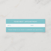 Hair Salon Appointment Herinneringsschaar Blauwgro Mini Visitekaartje (Voorkant)