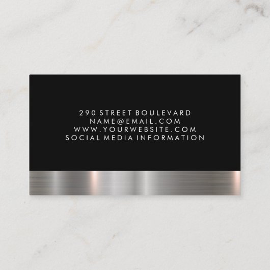 Hair Salon Beauty Logo Visitekaartje (Achterkant)