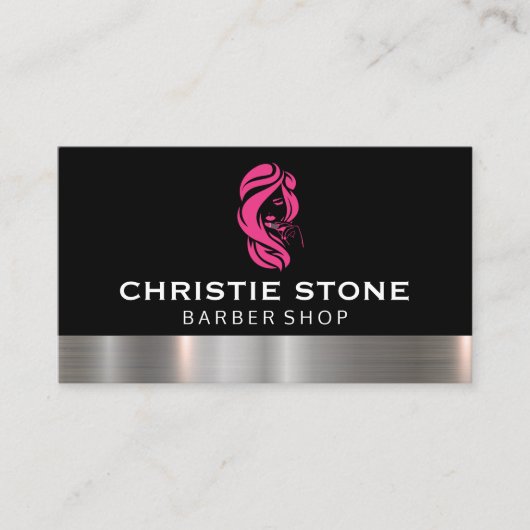 Hair Salon Beauty Logo Visitekaartje (Voorkant)