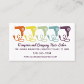 Hair Salon Beauty Parlor Retro Hairdryers Grafisch Visitekaartje (Voorkant)