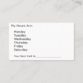 Hair Salon, Beauty Salon Visitekaartje (Achterkant)