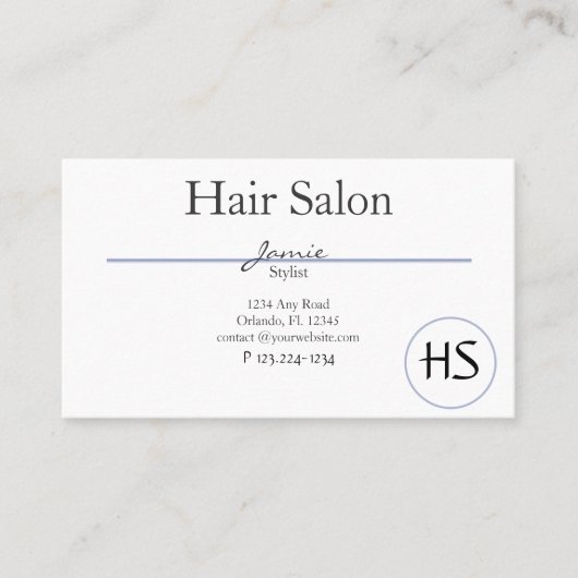 Hair Salon, Beauty Salon Visitekaartje (Voorkant)