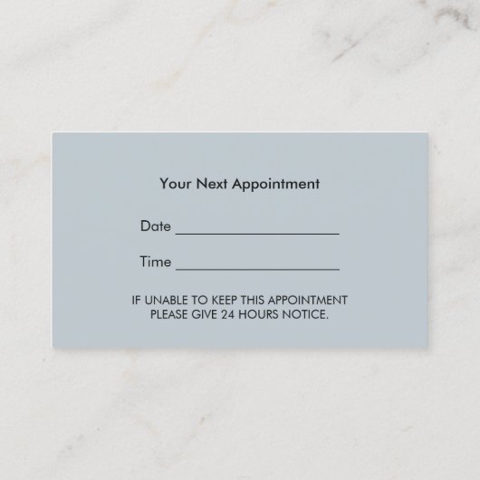 Hair Salon Black Curly Hair Appointment Afsprakenkaartje (Achterkant)