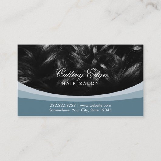 Hair Salon Black Curly Hair Appointment Afsprakenkaartje (Voorkant)