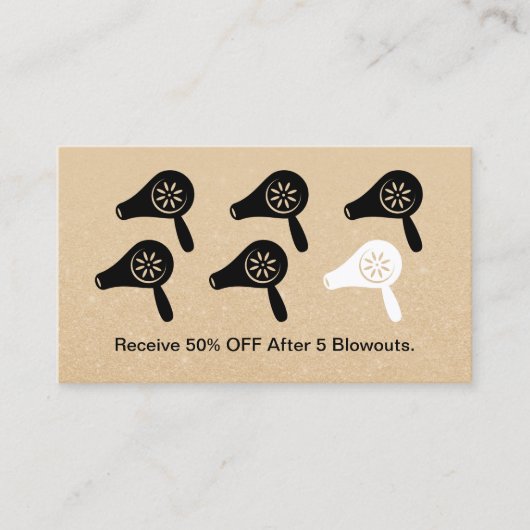 Hair Salon Blow Dry Bar Modern Haarstylist Loyalty (Voorkant)