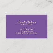 Hair Salon Blow Dry Bar Paars & Gold Loyalty (Achterkant)