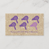 Hair Salon Blow Dry Bar Paars & Gold Loyalty (Voorkant)