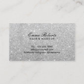 Hair Salon Blow Dry Bar Silver Glitter Loyalty (Achterkant)