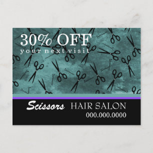 Hair Salon Business Adverteren Briefkaart