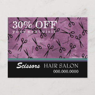 Hair Salon Business Adverteren Briefkaart