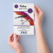 Hair Salon Business Design Flyer (Hand)