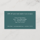 Hair Salon Business- en Coupon-kaarten Kortingskaartje (Achterkant)