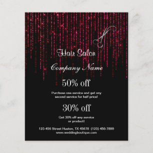 Hair salon business personalized flyer