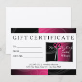 Hair Salon-cadeaukaarten (Voorkant / Achterkant)
