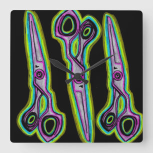 Hair Salon Clock Vierkante Klok